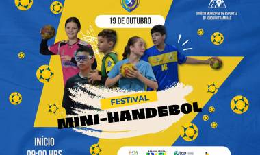 AHPA/SESPOR/SICOOB realiza 3⁰ Festival de Mini-Handebol de 2024 neste sábado 