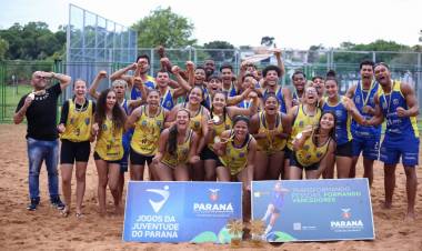 Paranaguá domina Handebol de Praia na Fase Estadual do Jogos da Juventude do Paraná 