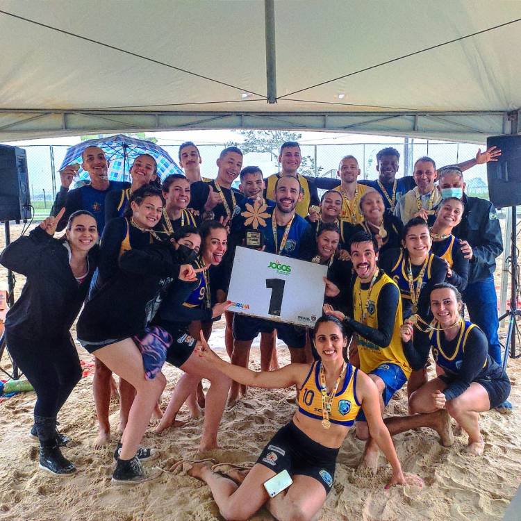 AHPA/SESPOR é Campeã do Jogos Abertos em dose dupla no Handebol de Praia