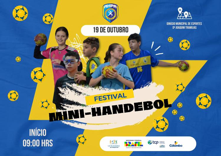 AHPA/SESPOR/SICOOB realiza 3⁰ Festival de Mini-Handebol de 2024 neste sábado 