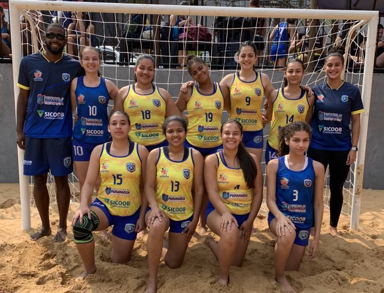 AHPA/SESPOR/SICOOB participa do Campeonato Paranaense Cadete de Handebol de Praia.