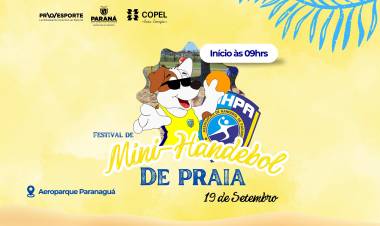 1º Festival de Mini-Handebol de Praia movimenta o Aeroparque nesta sexta-feira