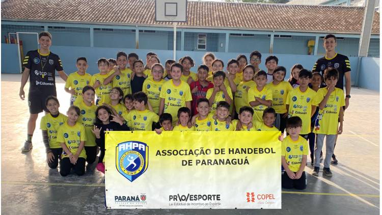 AHPA/SESPOR/SICOOB/Paranaguá realiza palestra sobre Handebol de Praia na Escola Municipal Nascimento Júnior
