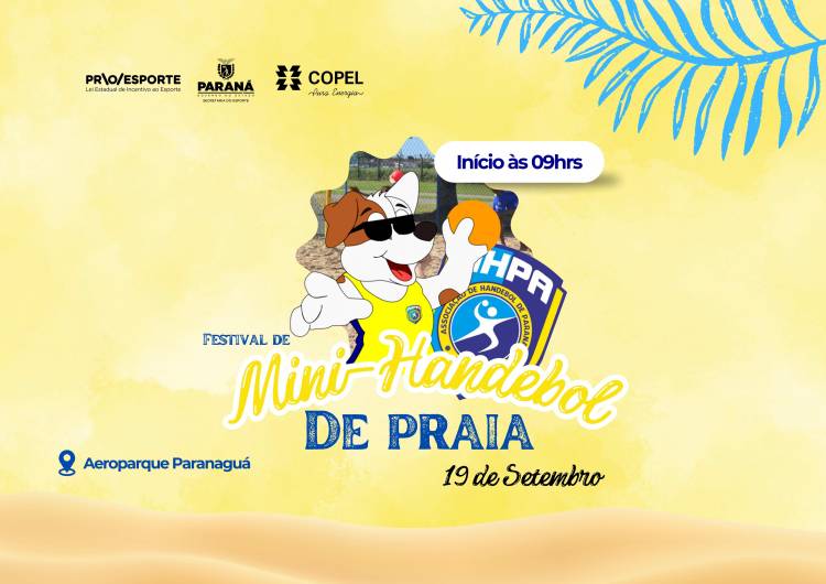 1º Festival de Mini-Handebol de Praia movimenta o Aeroparque nesta sexta-feira